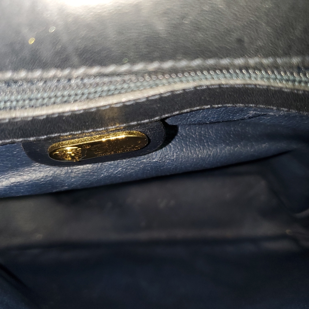 Vintage Gucci Navy Micromonogram Canvas Crossbody - Picture 12 of 16